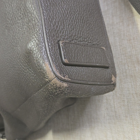 All Saints Olive Green Pebble Leather Women's Shoulder Bag - Picture 7 of 13